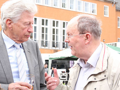 Gemischtes Doppel: Alt-Vizebürgermeister Peter Schmitz (r) und amtierender Vize-Bürgermeister Wolfgang Gunia