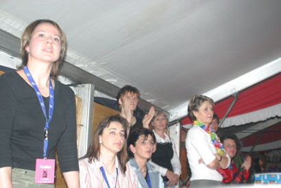 Unter den kritischen Augen der Jury-Mitgliederinnen…