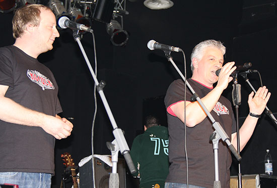 KG Ulk Präsident Jörg Bücher (r) begrüßt in Begleitung von KuBa-Chef Cornel Cremer die Gäste