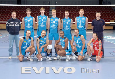 2004/05 für die Champions League im Volleyball qualifiziert,  spielte die Dürener Mannschaft von evivo als Vizemeister der Saison 2005/06 erneut in der Indesit European Champions League. 