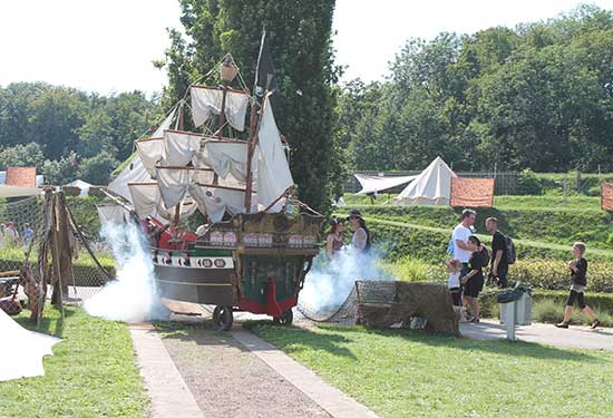 Der Park unter Dampf